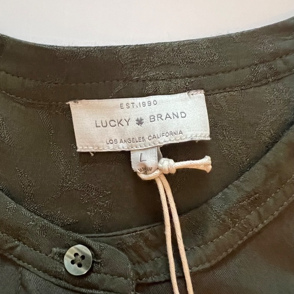 Olive Green Lucky Brand Shirt Dress - NWT - Picture 5 of 8